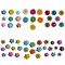 Assorted Flower Power Buttons – 50+ Piece Set for Sewing, Scrapbooking & DIY Crafts – Colorful Floral Designs